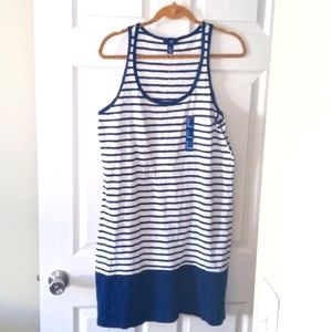 Never Worn Blue&White Old Navy Swimsuit Cover Up Size:L